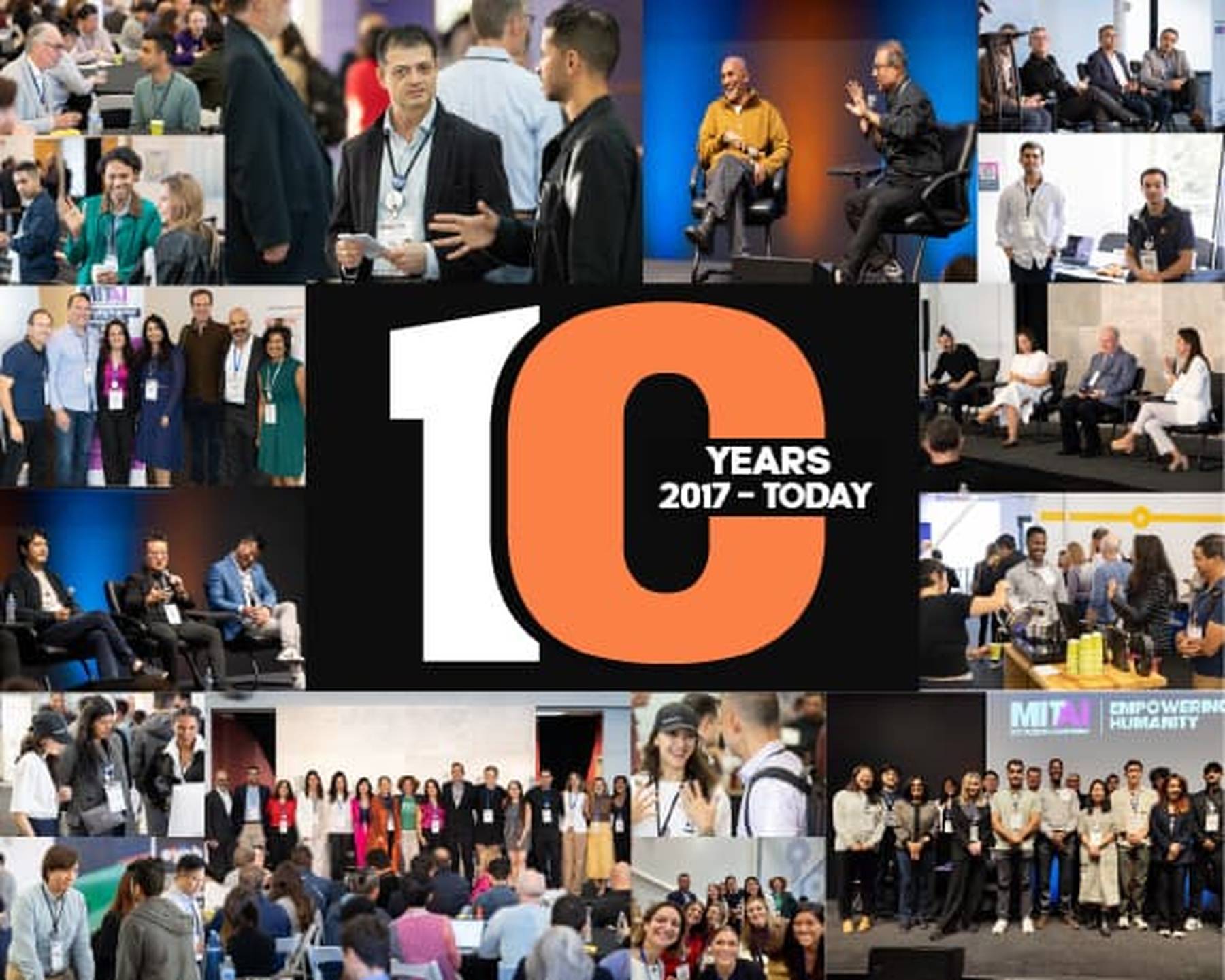 MIT AI Conference 10-year photo collage