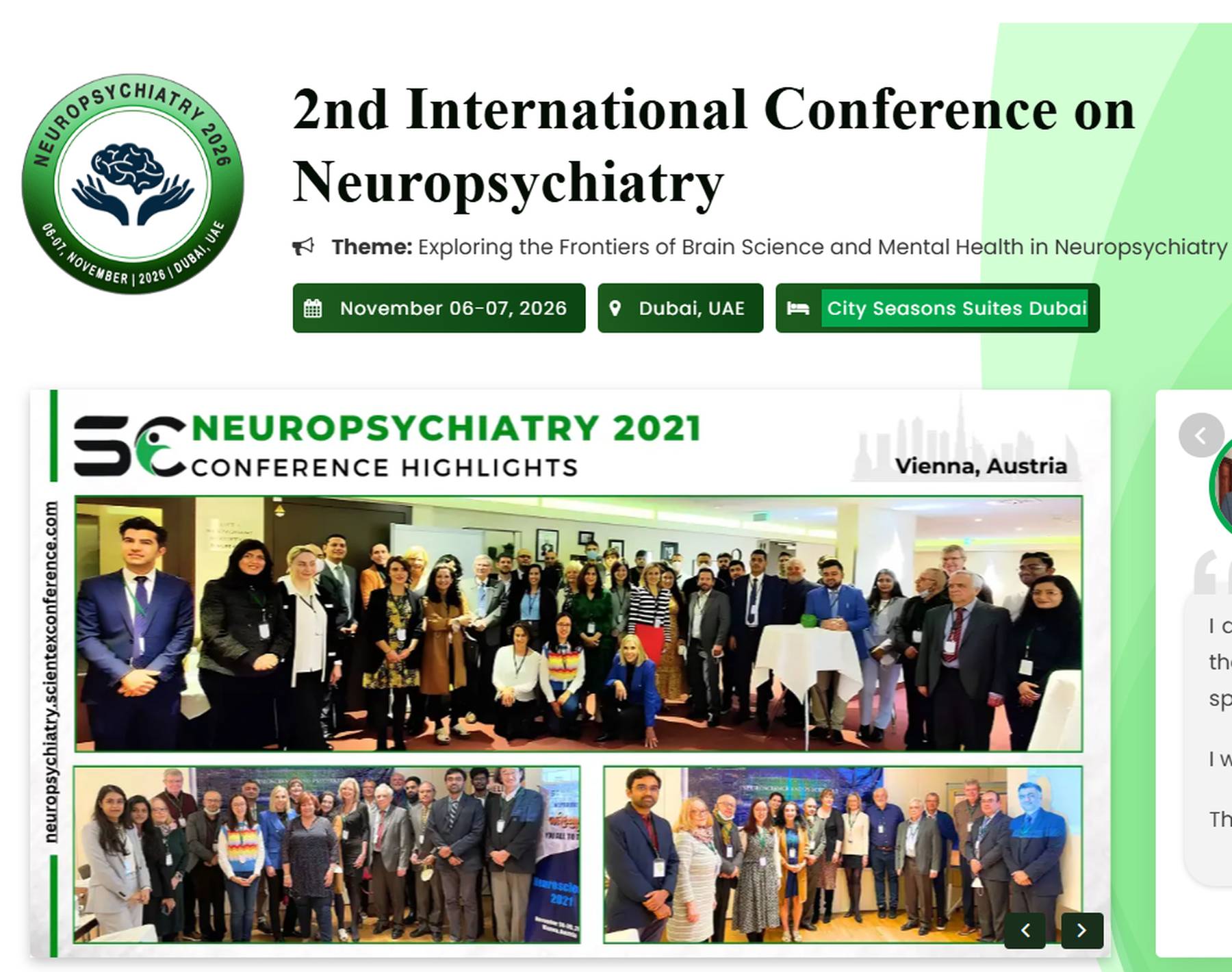 2nd International Conference on Neuropsychiatry 2026