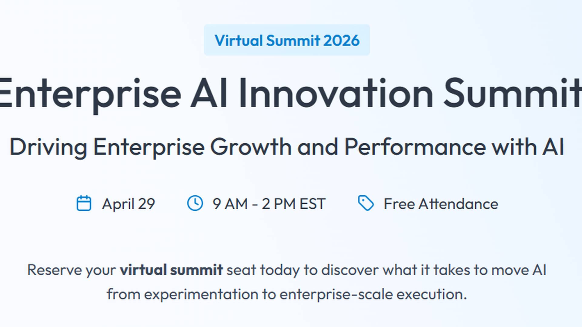 Enterprise AI Innovation Summit 2026 | AI & ML Events