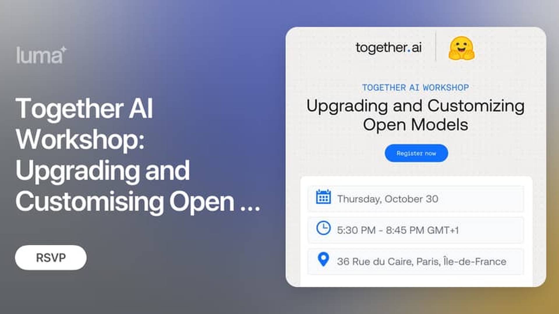 Upgrading and Customising Open Models | AI & ML Events