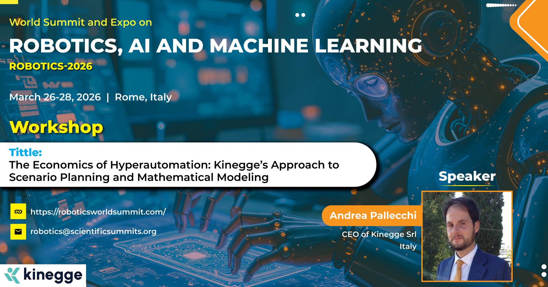 World Summit and Expo on Robotics, AI, and Machine Learning 2026 (ROBOTICS-2026)