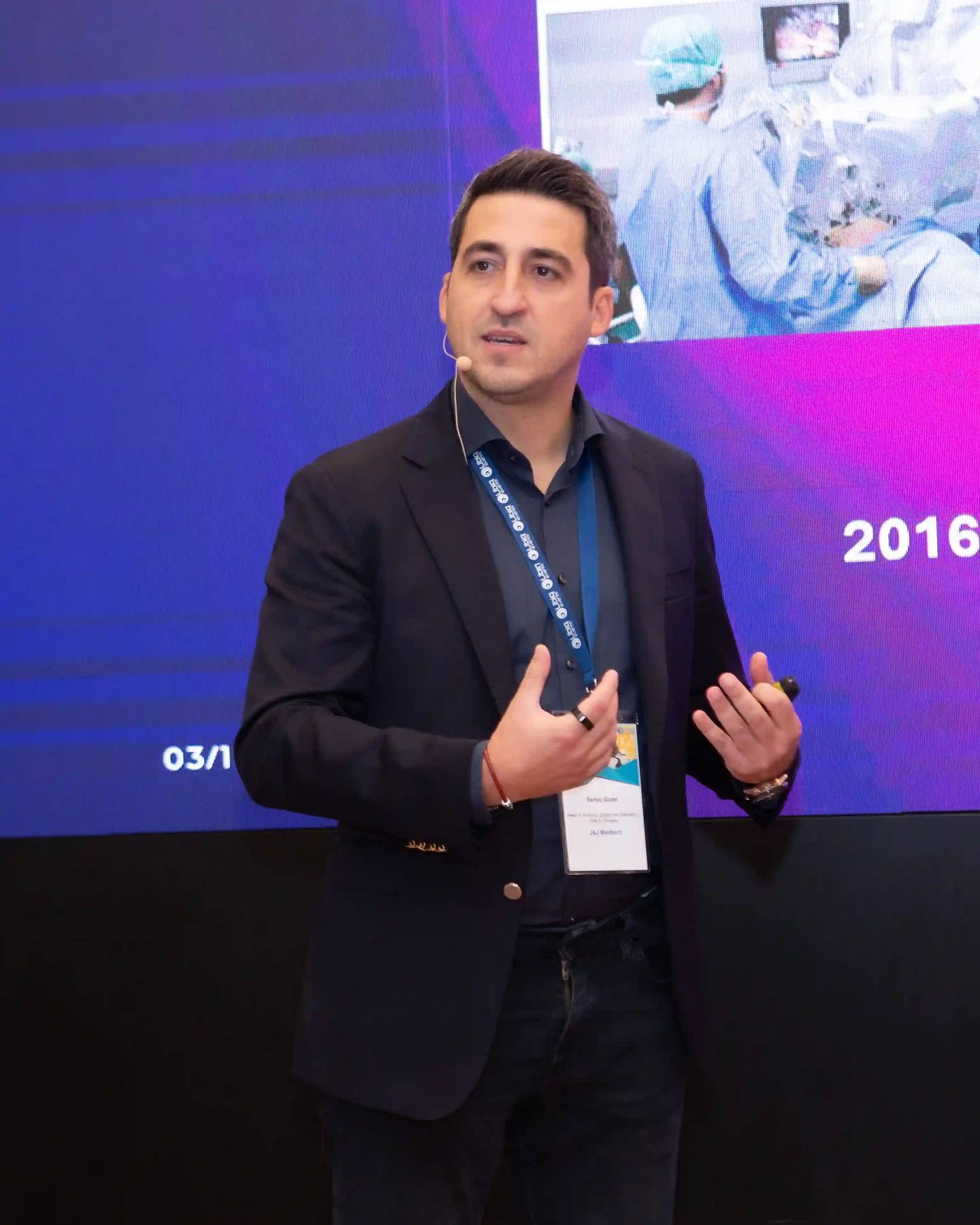 a MedTech leader at the conference's stage