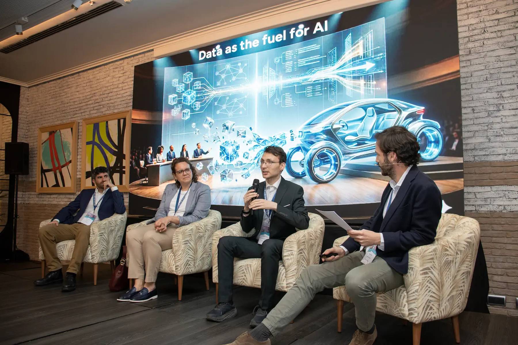 Panel discussion in a conference