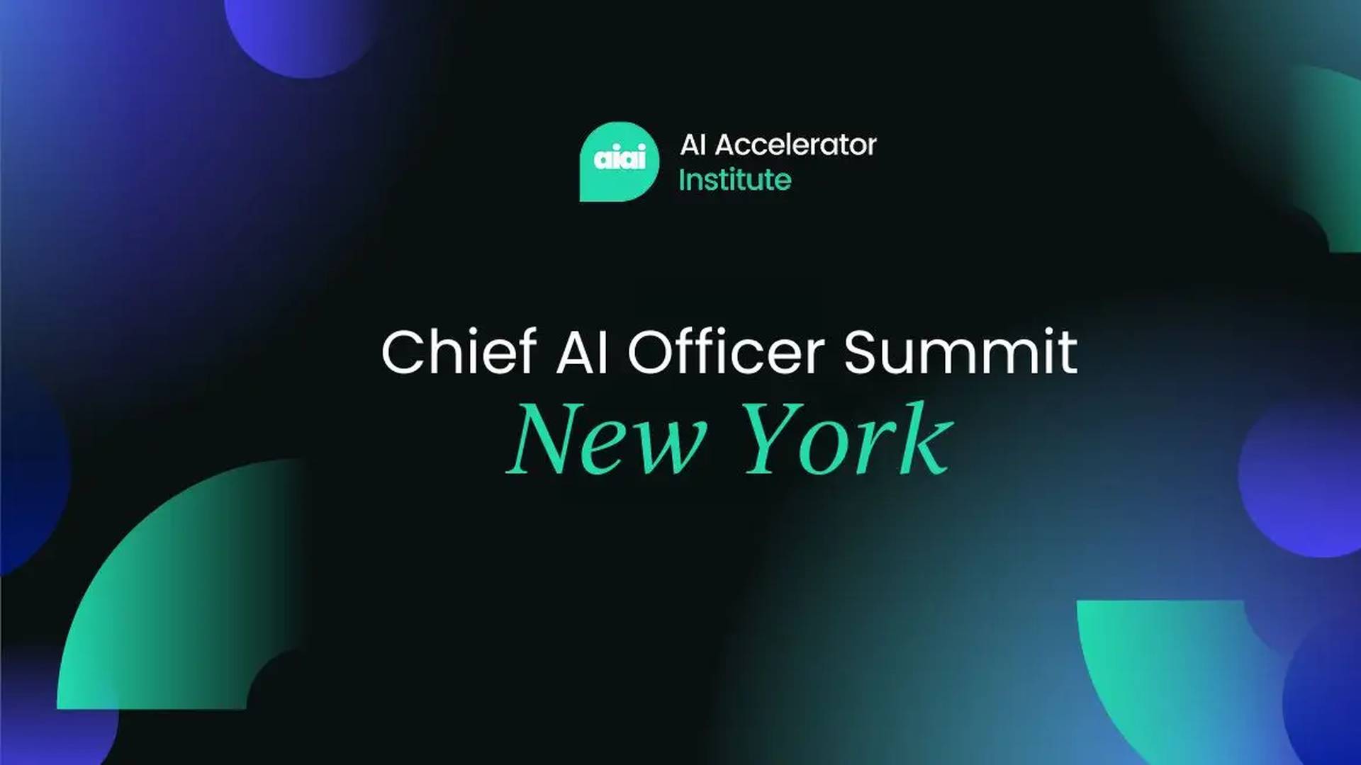 Chief AI Officer Summit New York 2025 | AI & ML Events
