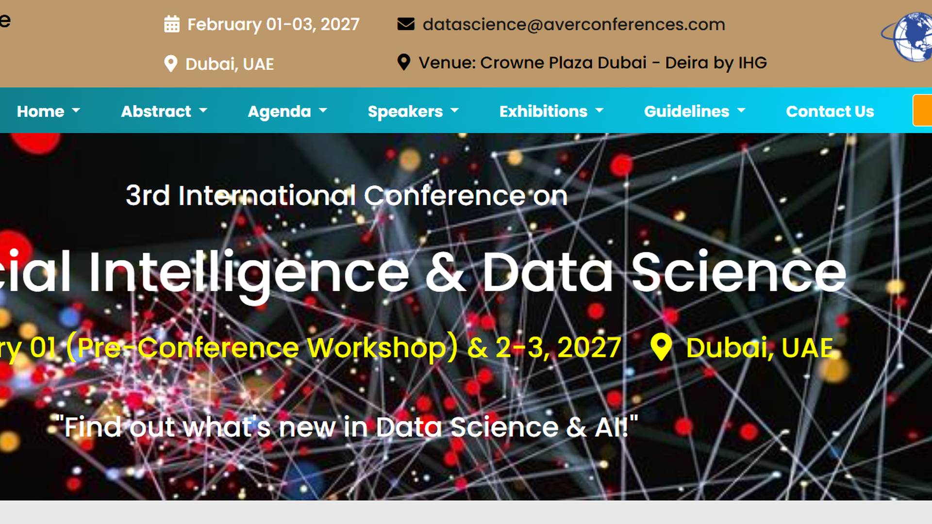 3rd International Conference on Artificial Intelligence & Data Science ...
