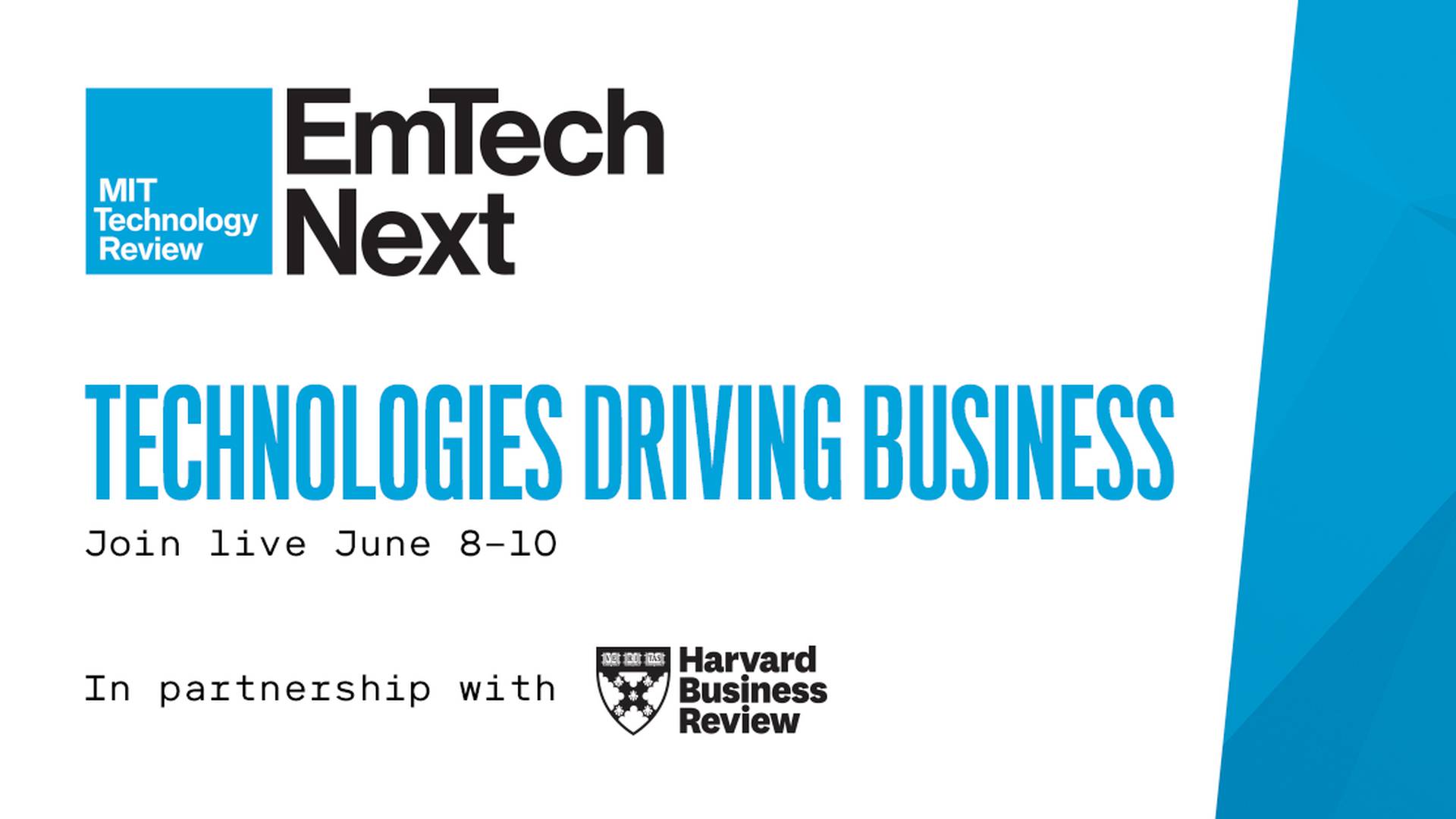 EmTech Next 2020 AI & ML Events