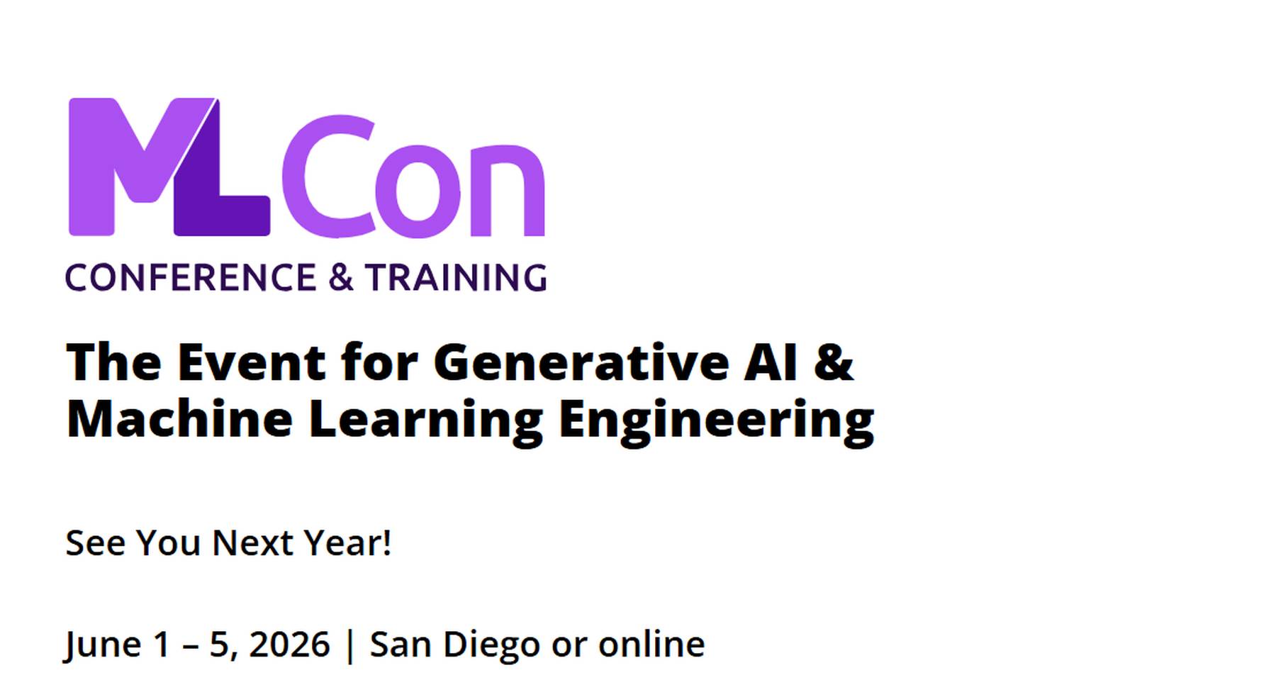 MLcon in San Diego 2026